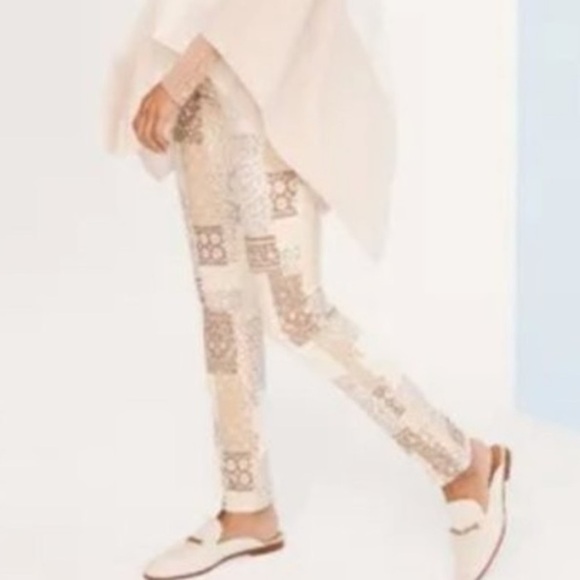 J. McLaughlin Lexi Jeans Patchwork Denim Pants Size 10 - Picture 3 of 10